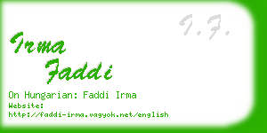 irma faddi business card